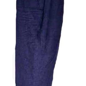 LINEN PANTS, TAGS ON, PLUS 24, CHARCOAL BLUE, NEVER UNWRAPPED, FLAT FRONT,